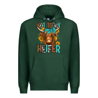 Sports Green not today heifer long haired cow Premium Hoodie - Jasminsmagicworld