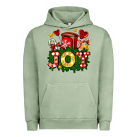 Pigment Oil Green christmas joy coffee and candies Urban Hoodie - AdoDesignShop