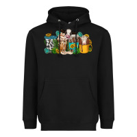 Western Cow Coffee Cup Heavyweight Hoodie | Teevron