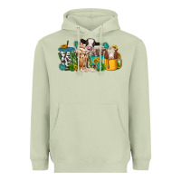 Matcha western cow coffee cup Heavyweight Hoodie - texasbilliewilder
