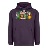 Plum western cow coffee cup Heavyweight Hoodie - texasbilliewilder