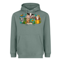 Sage western cow coffee cup Heavyweight Hoodie - texasbilliewilder