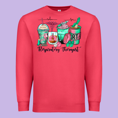 Respiratory Therapist Coffee Cups Premium Sweatshirt Designed By Zillion Design Studio
