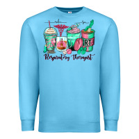 Ocean Blue respiratory therapist coffee cups Premium Sweatshirt - Zillion Design Studio
