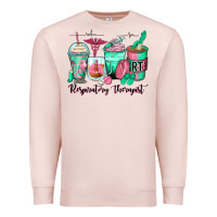 Pale Pink respiratory therapist coffee cups Premium Sweatshirt - Zillion Design Studio