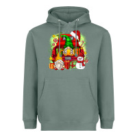 Sage christmas gnome truck Heavyweight Hoodie - Zillion Design Studio