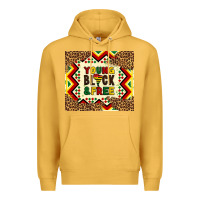 Mustard young black and free Premium Hoodie - Artiststas