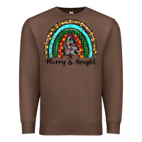 Chestnut merry and bright rainbow christmas Premium Sweatshirt - RanaPortraitStore
