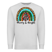 Dove Grey merry and bright rainbow christmas Premium Sweatshirt - RanaPortraitStore