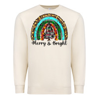 Sandshell merry and bright rainbow christmas Premium Sweatshirt - RanaPortraitStore