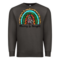 Smoke merry and bright rainbow christmas Premium Sweatshirt - RanaPortraitStore