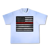Grape Ice thin red line American flag metal floor Urban Heavy Tee - Artiststas