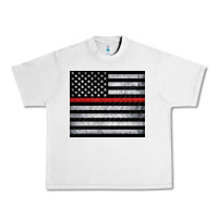 Lunar Rock thin red line American flag metal floor Urban Heavy Tee - Artiststas