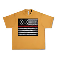Peanut Butter thin red line American flag metal floor Urban Heavy Tee - Artiststas