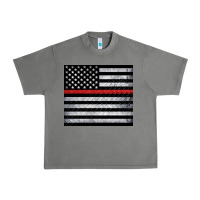 Tornado thin red line American flag metal floor Urban Heavy Tee - Artiststas