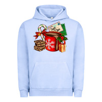 Pigment Grape Ice Christmas hot chocolate cup with gift and letters Urban Hoodie - AdoDesignShop