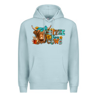 Blue Mist coffee then cows longhaired cow Premium Hoodie - Jasminsmagicworld