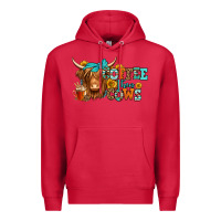 Cardinal coffee then cows longhaired cow Premium Hoodie - Jasminsmagicworld