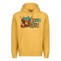 Mustard coffee then cows longhaired cow Premium Hoodie - Jasminsmagicworld