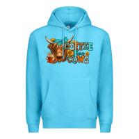 Ocean Blue coffee then cows longhaired cow Premium Hoodie - Jasminsmagicworld