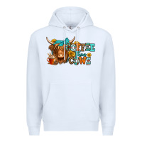 White coffee then cows longhaired cow Premium Hoodie - Jasminsmagicworld