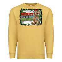 Antique Gold merry and bright cockapoo Premium Sweatshirt - RanaPortraitStore