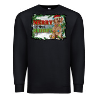Black merry and bright cockapoo Premium Sweatshirt - RanaPortraitStore