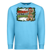 Ocean Blue merry and bright cockapoo Premium Sweatshirt - RanaPortraitStore