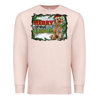 Pale Pink merry and bright cockapoo Premium Sweatshirt - RanaPortraitStore