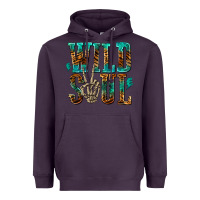 Plum wild soul with skeleton hand Heavyweight Hoodie - texasbilliewilder