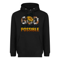 Black with god al things ara possible Heavyweight Hoodie - texasbilliewilder