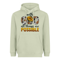 Matcha with god al things ara possible Heavyweight Hoodie - texasbilliewilder