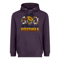 Plum with god al things ara possible Heavyweight Hoodie - texasbilliewilder
