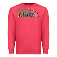 Cardinal twin mama with flowers Premium Sweatshirt - texasbilliewilder