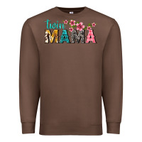 Chestnut twin mama with flowers Premium Sweatshirt - texasbilliewilder