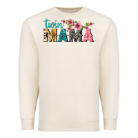 Sandshell twin mama with flowers Premium Sweatshirt - texasbilliewilder