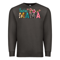 Smoke twin mama with flowers Premium Sweatshirt - texasbilliewilder
