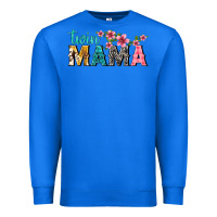True Royal twin mama with flowers Premium Sweatshirt - texasbilliewilder