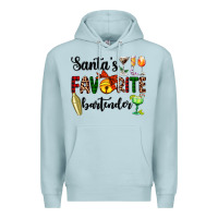 Blue Mist santa's favorite bartender Premium Hoodie - AdoDesignShop