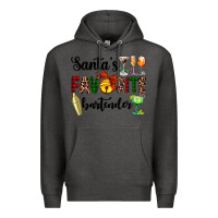 Charcoal Heather santa's favorite bartender Premium Hoodie - AdoDesignShop