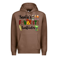 Chestnut santa's favorite bartender Premium Hoodie - AdoDesignShop