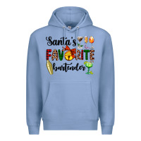 Colony Blue santa's favorite bartender Premium Hoodie - AdoDesignShop