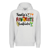 Dove Grey santa's favorite bartender Premium Hoodie - AdoDesignShop