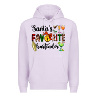 Lilac santa's favorite bartender Premium Hoodie - AdoDesignShop