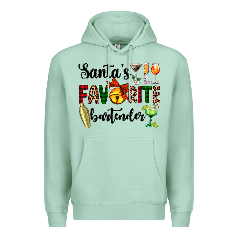 Santa's Favorite Bartender Premium Hoodie by AdoDesignShop | Teevron