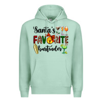 Seafoam santa's favorite bartender Premium Hoodie - AdoDesignShop