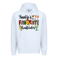 White santa's favorite bartender Premium Hoodie - AdoDesignShop