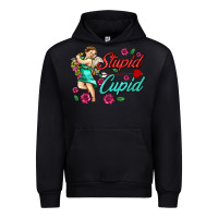 Black stupid cupid Urban Hoodie - AdoDesignShop