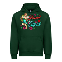Forest Green stupid cupid Urban Hoodie - AdoDesignShop