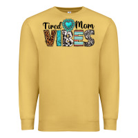Antique Gold tired mom vibes Premium Sweatshirt - texasbilliewilder